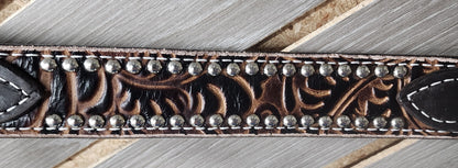 San Saba Pony Brown Floral & Silver Dots Tack Set