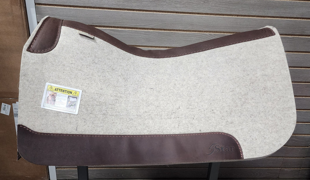 5 Star Saddle Pad - No Gullet Hole (Multiple Sizes Available)