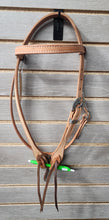 Load image into Gallery viewer, Cowperson Tack Browband Headstall - Roughout
