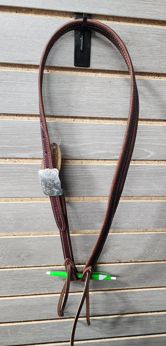 Cowperson Tack Slit Ear Headstall - "Grandpa" Buckle