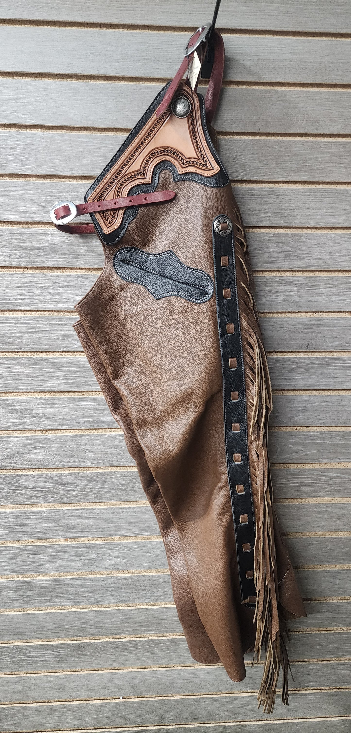 Rockin' Y Adult Leather Shotgun Chaps