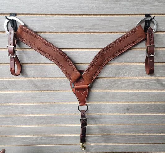 Martin Breastcollar Chestnut San Carlos Border - 2.75"