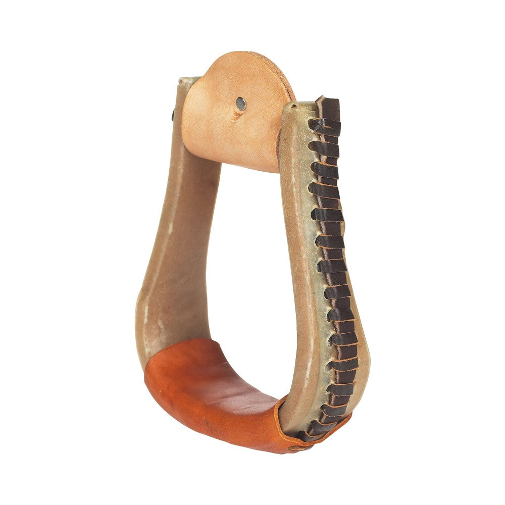 Oxbow Tack Slim Line Rawhide Bell Bottom Stirrups