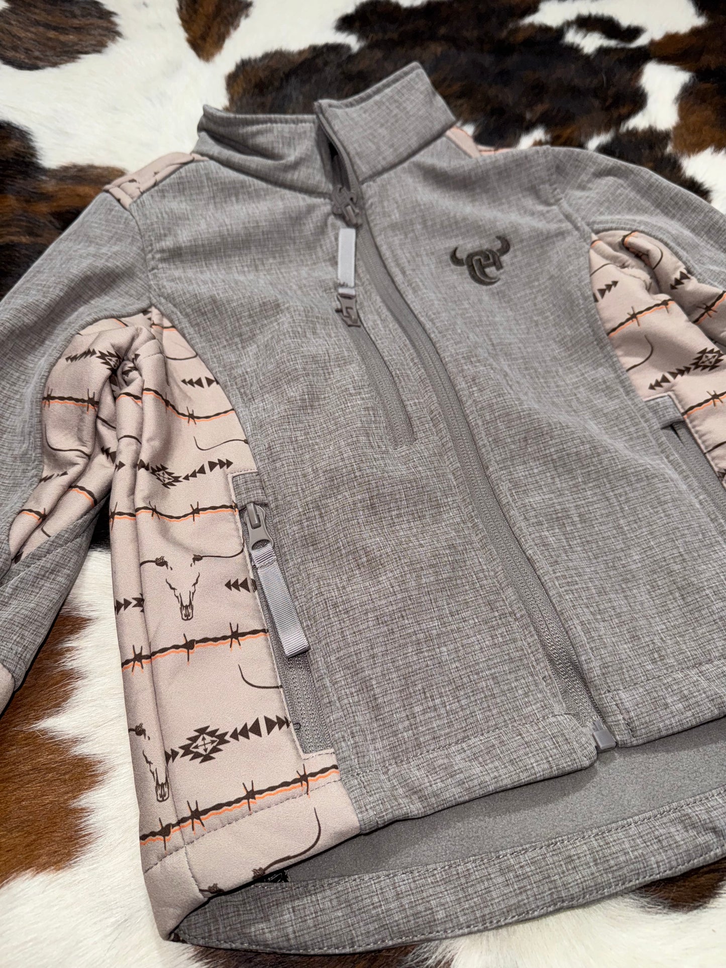 Cowboy Hardware Boy's Gray & Khaki Barbed Wire Jacket