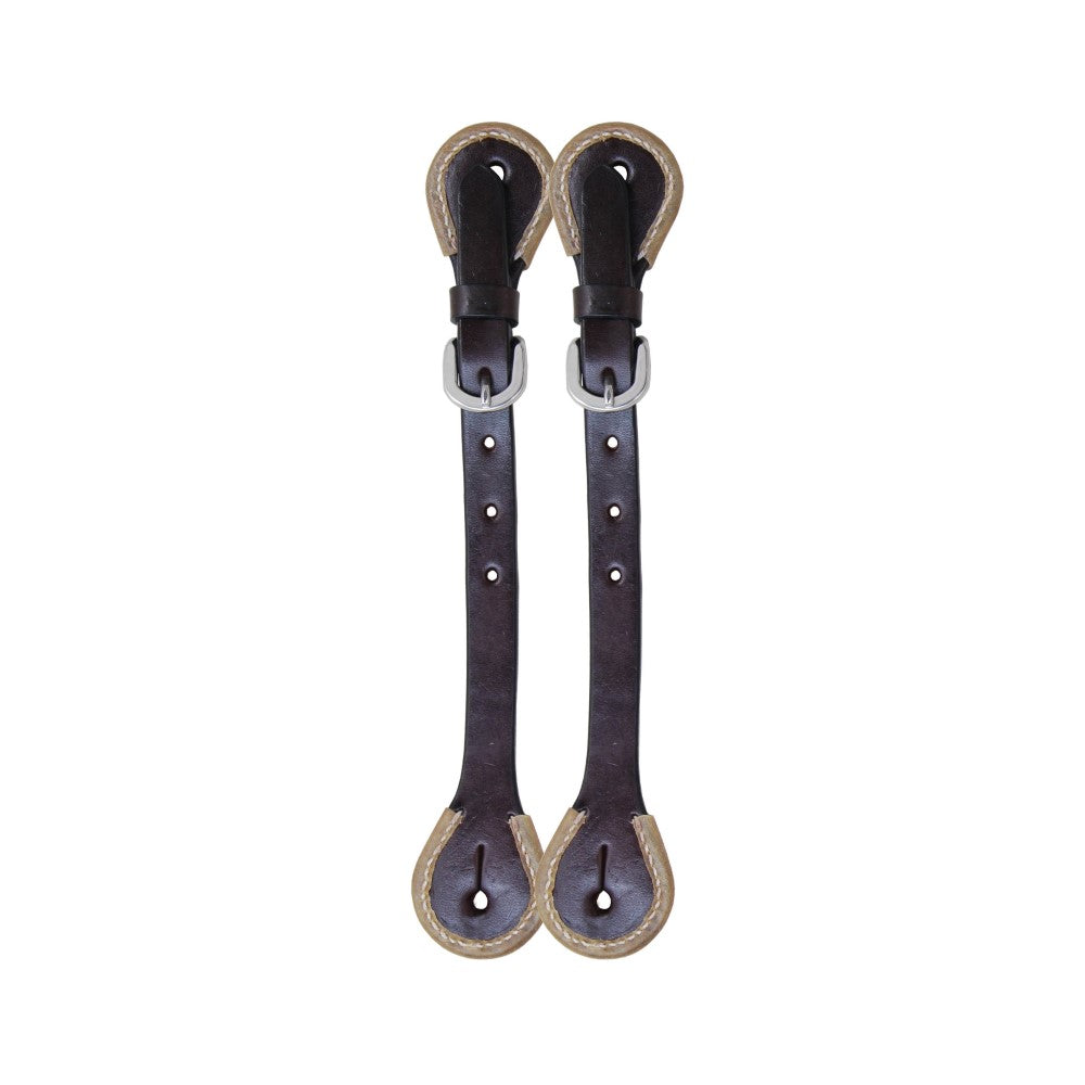 Oxbow Rawhide Tip Chocolate Spur Straps