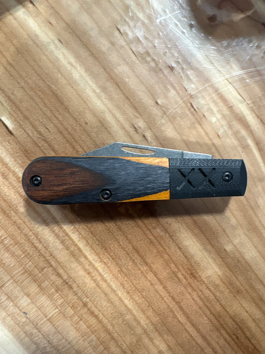 Case Sloped Ember Glow DymaLux® Wood CrossroadsTM XR Barlow Knife
