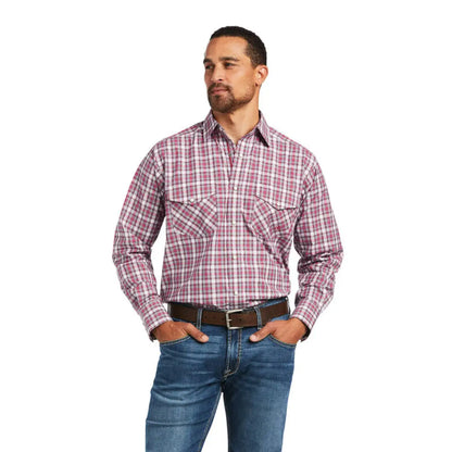 $25: Ariat Men’s Pro Series Rose Bud Plaid Judson Western Shirt Sale Men’s Western