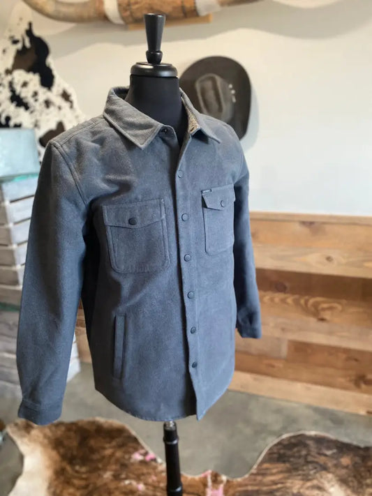 $25: Rock & Roll Men’s Charcoal Shacket Sale Men’s Jacket