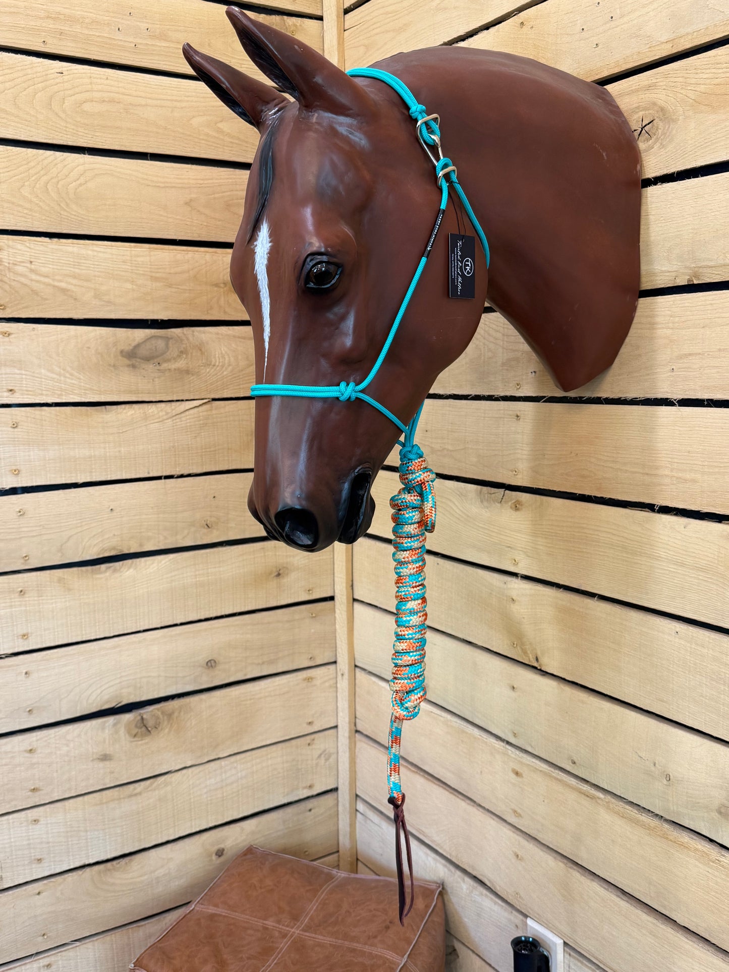 Twisted Knot Halters Rope Halter w/ Easy Off Clip & Lead