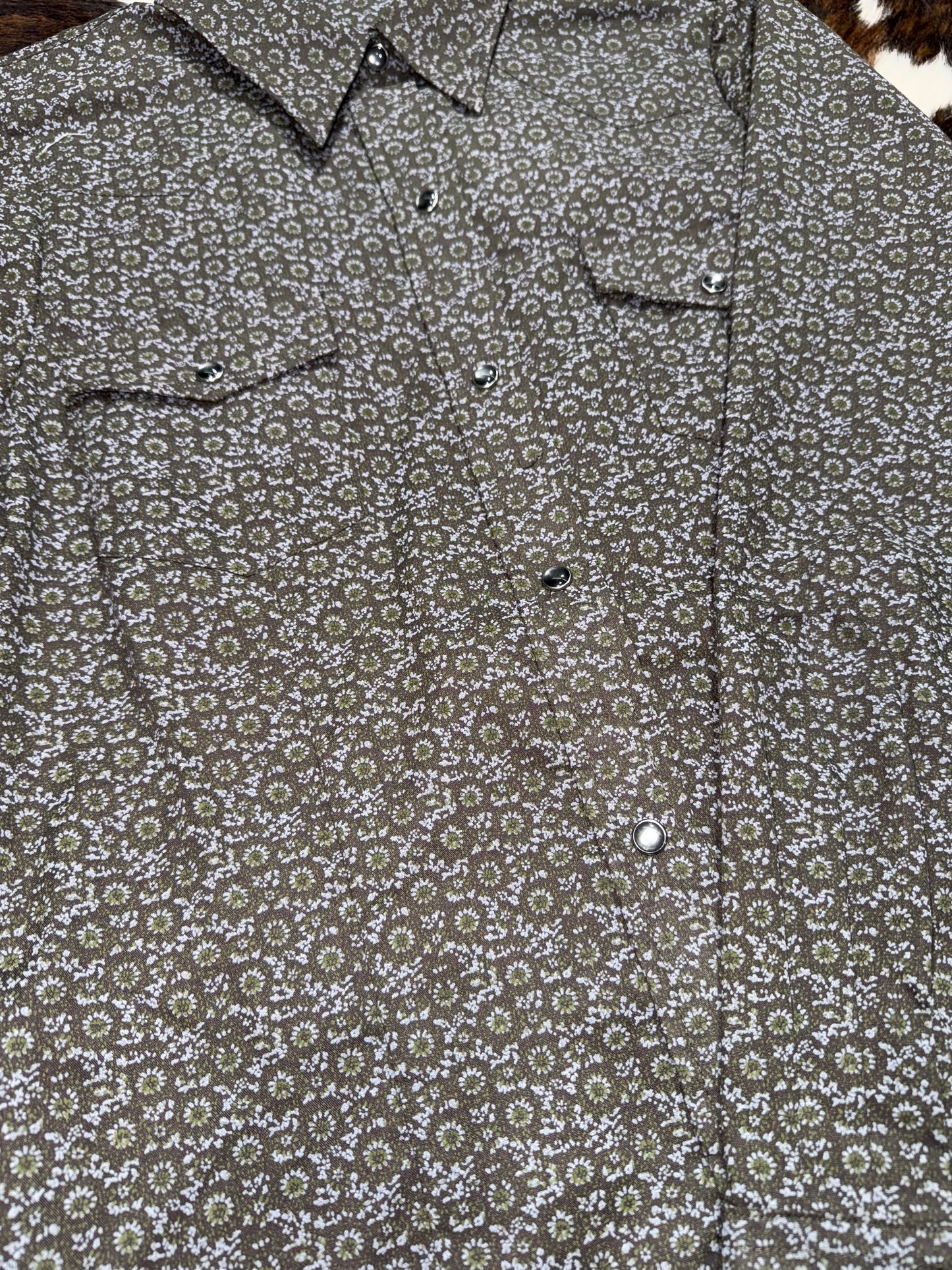 Stetson Women's Olive Floral Western Shirt