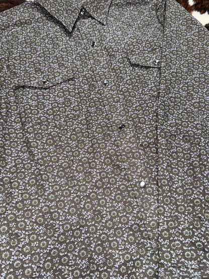 Stetson Women's Olive Floral Western Shirt