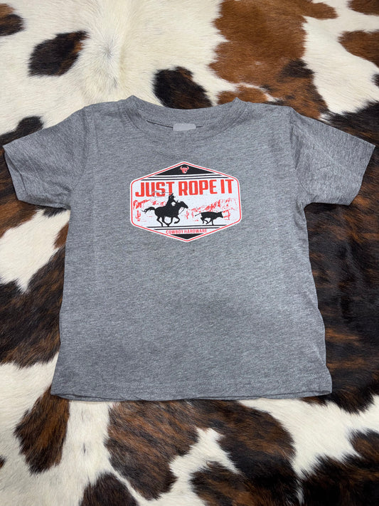 Cowboy Hardware Toddler Boy's Red Just Rope It T-Shirt