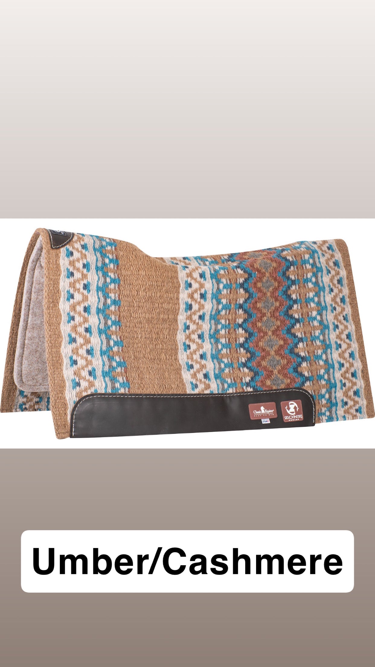 Classic Equine Wool Blanket Top Zone™ Saddle Pad