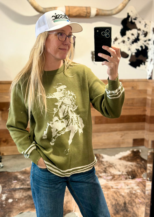 RCC Women's Olive Wild West Sweater