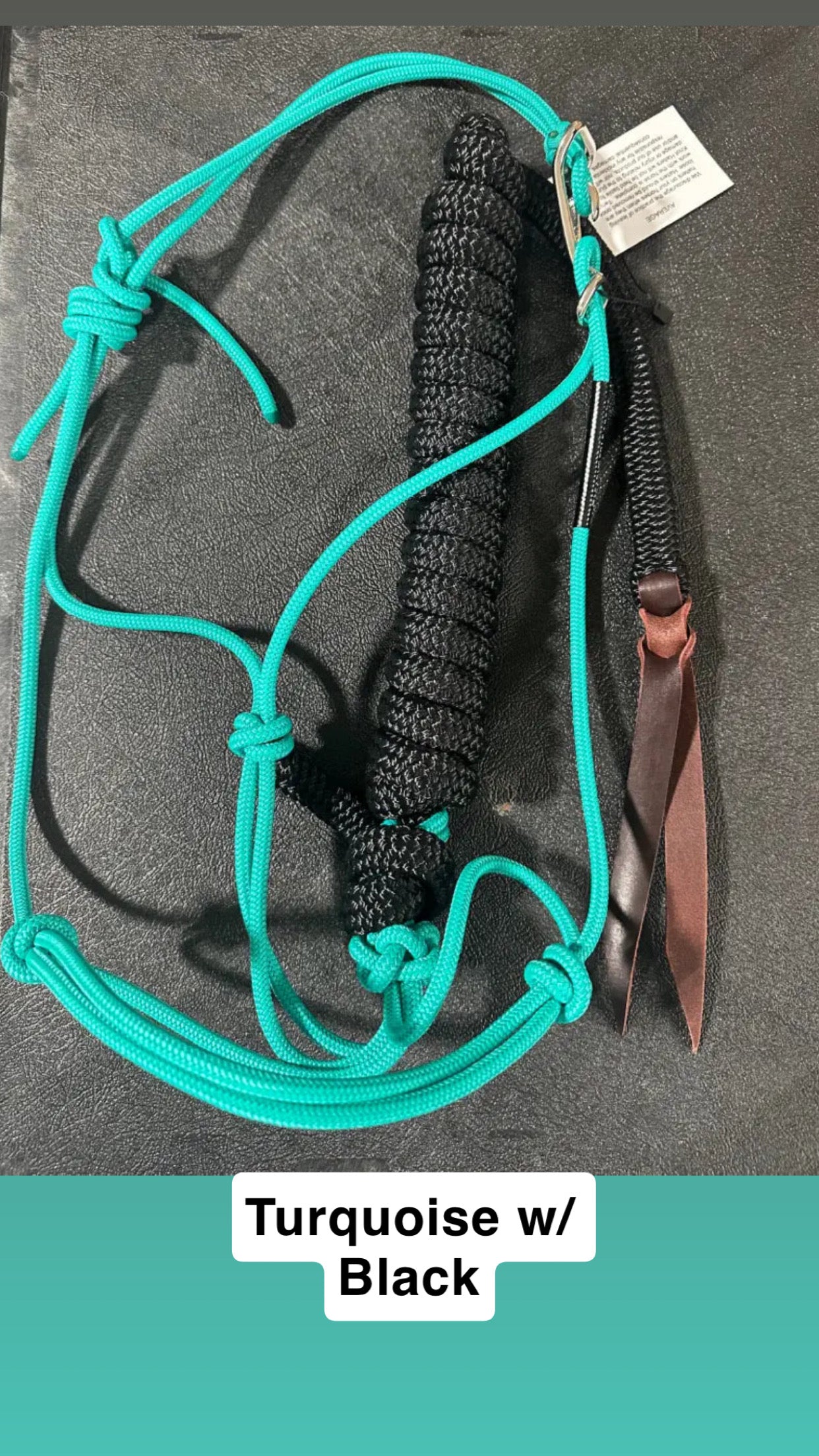 Twisted Knot Halters Rope Halter w/ Easy Off Clip & Lead