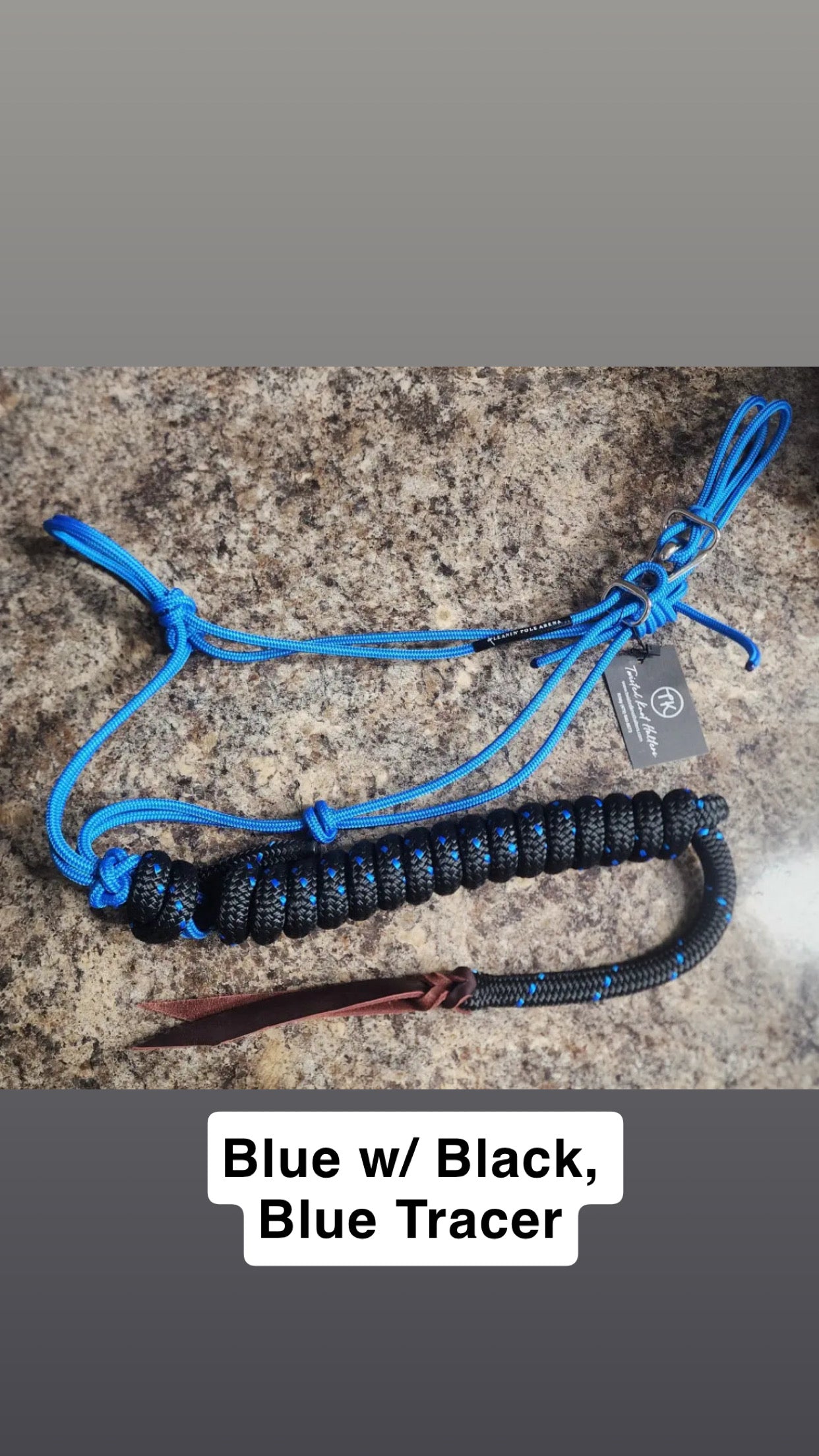 Twisted Knot Halters Rope Halter w/ Easy Off Clip & Lead