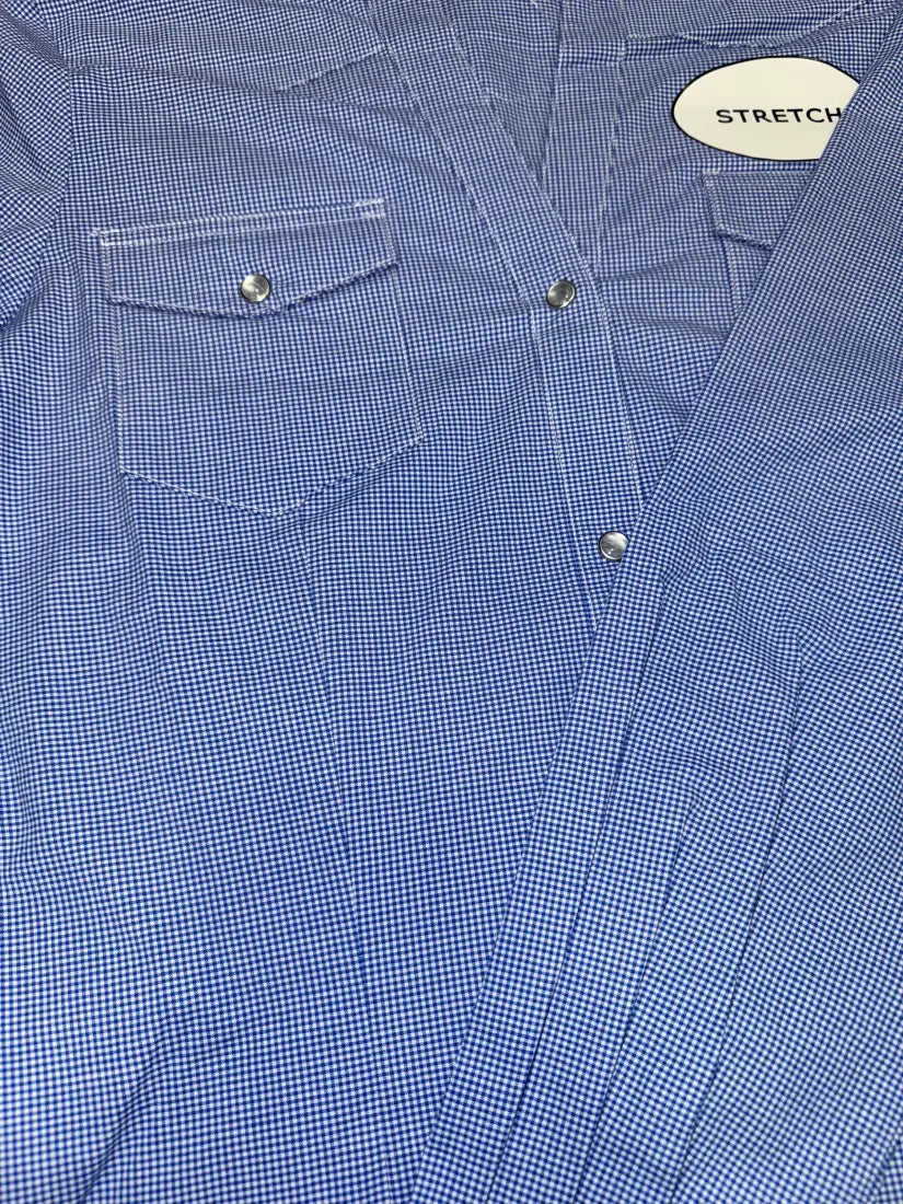 $30: Roper Women’s Blue Mini Square Western Shirt Sale Women’s Western