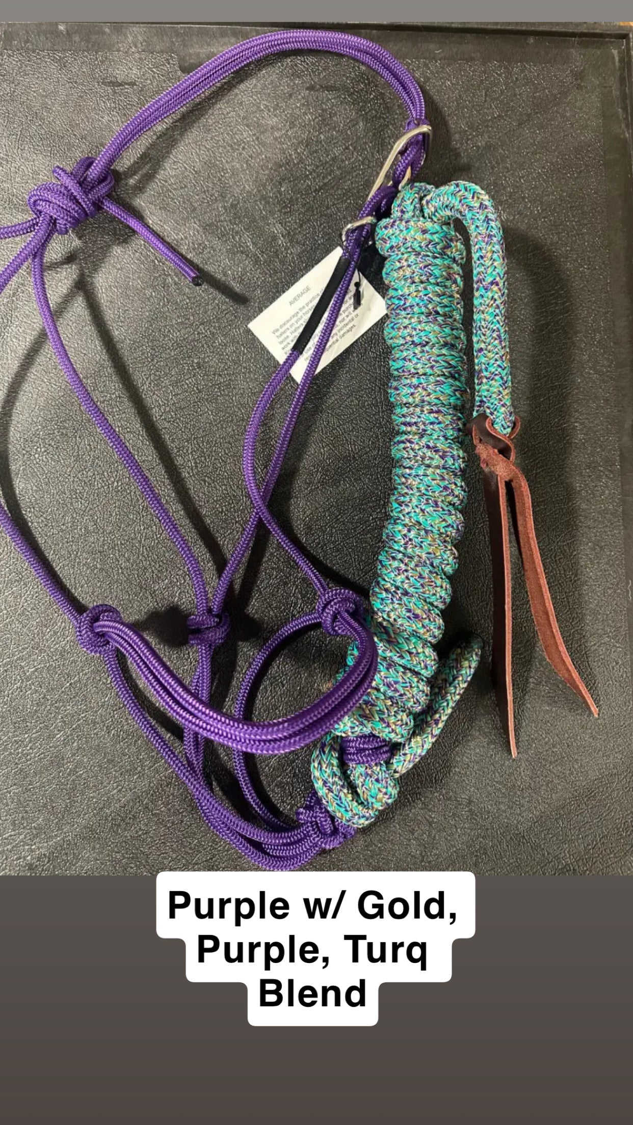 Twisted Knot Halters Rope Halter w/ Easy Off Clip & Lead
