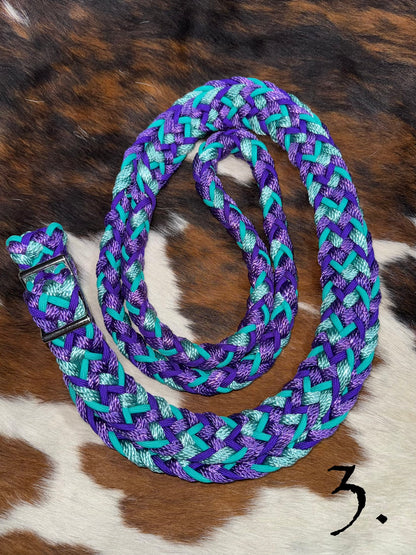 Gale Beebe 9 Strand Round Barrel Rein