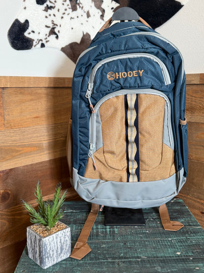 Hooey Ox Backpack : Navy with Tan Accents