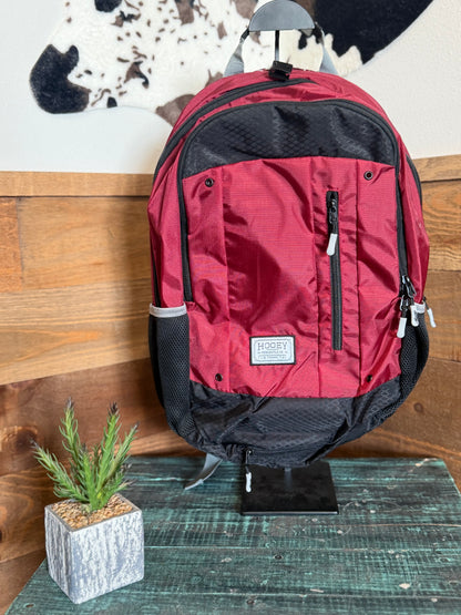Hooey Rockstar Backpack : Burgundy with Aztec Accents
