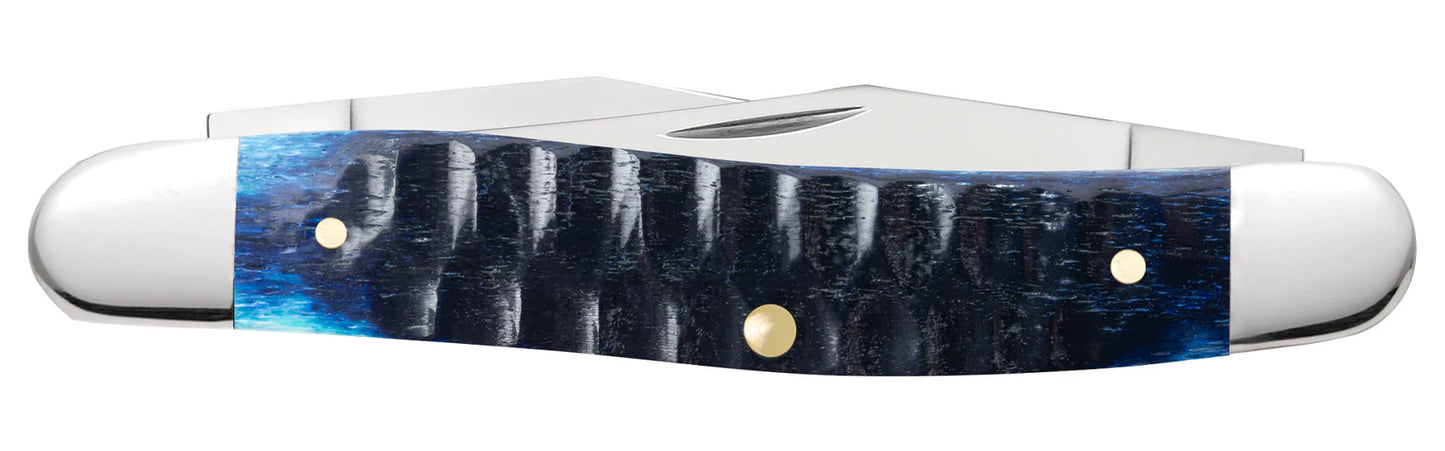 Case Muskrat Limited Edition Gator Jig Ocean Blue Bone Stainless Pocket Knife