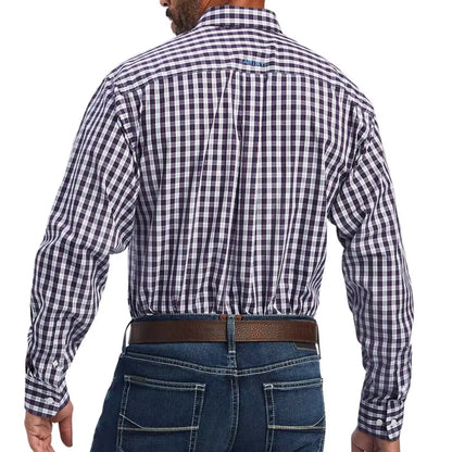 $35: Ariat Men’s Wine & Blue Plaid Donny Western Shirt Sale Men’s Western