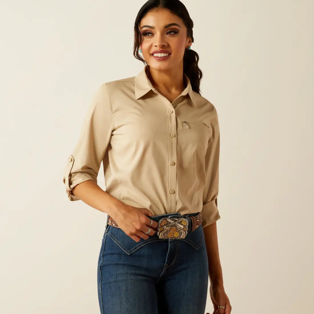 Ariat Women’s VentTEK White Pepper Western Shirt XLarge Sale Women’s Western