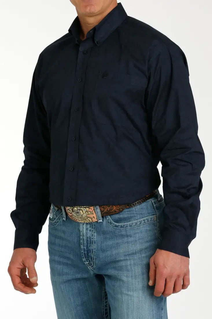 $35: Cinch Men’s Navy Paisley Western Shirt Small Sale Men’s Western