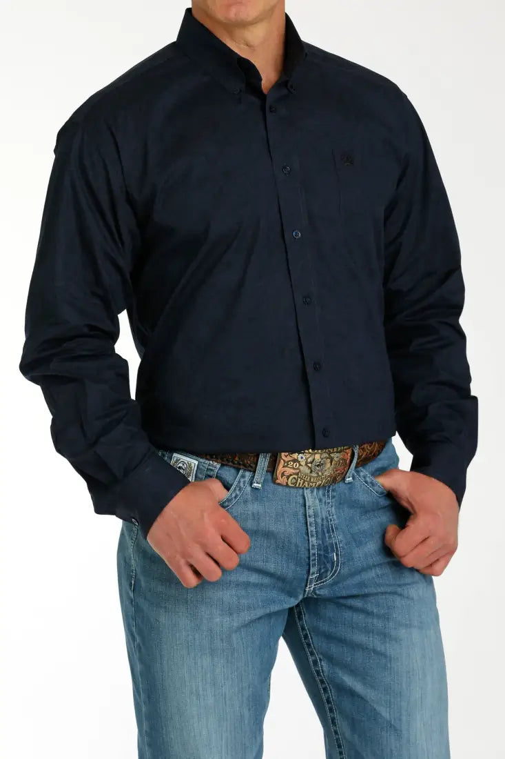 $35: Cinch Men’s Navy Paisley Western Shirt Small Sale Men’s Western