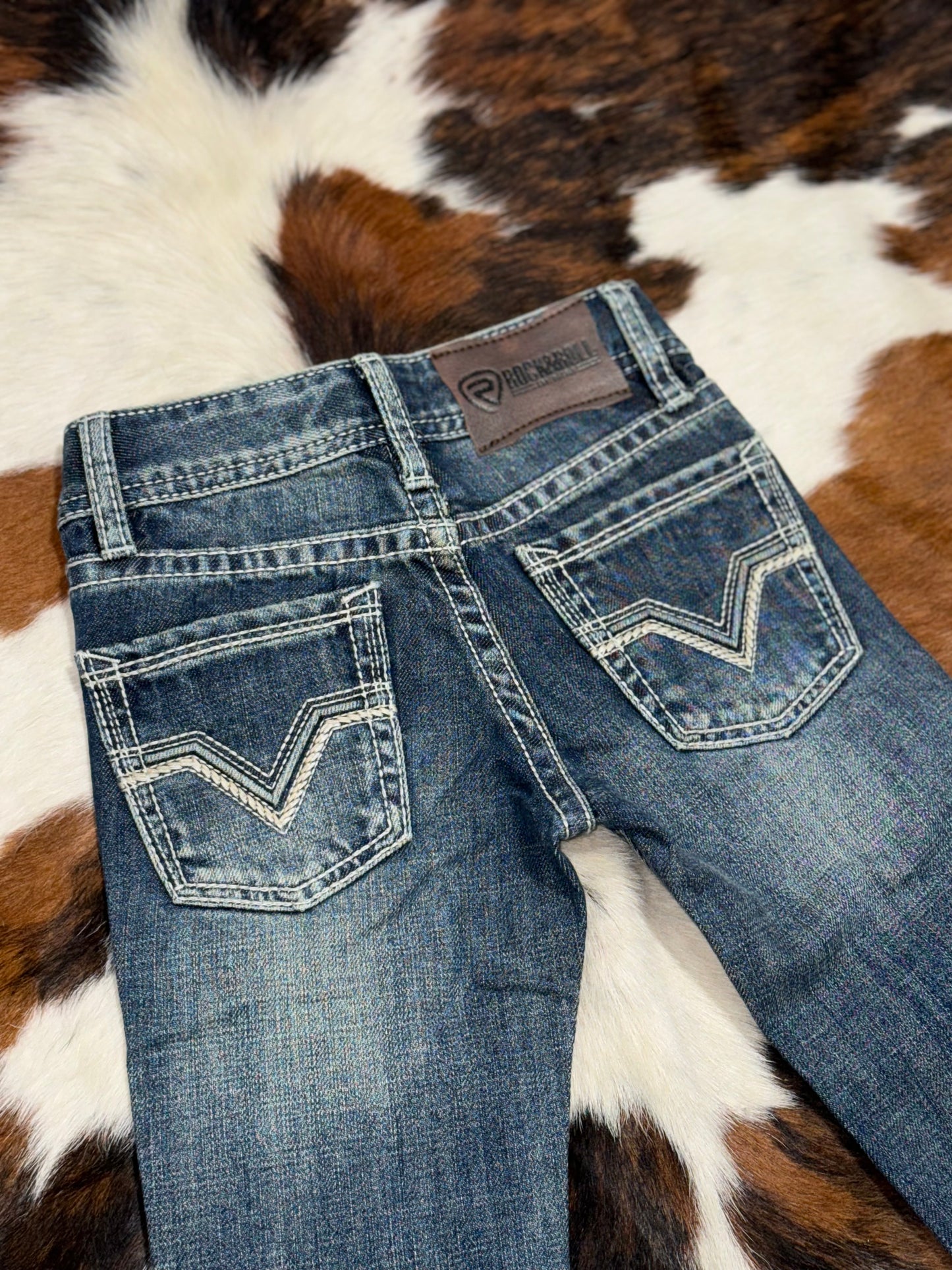 Rock & Roll Boy's BB Gun Ladder Stitch Bootcut Jean