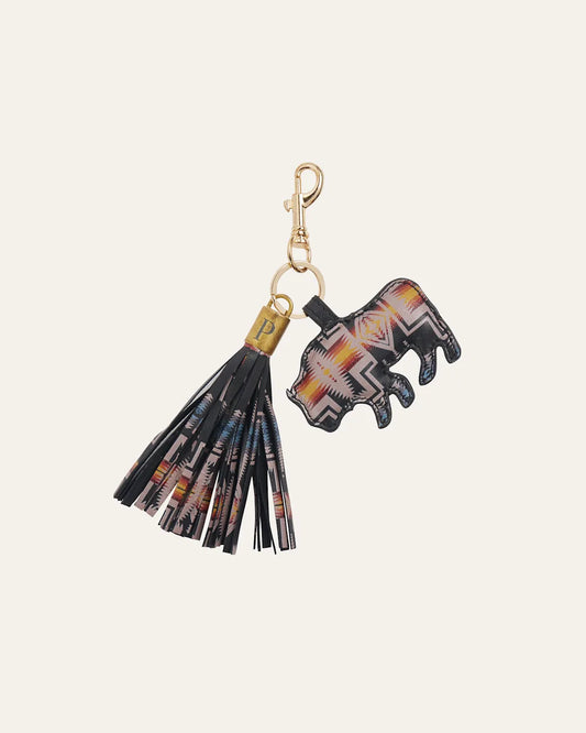 Pendleton Harding Black/Bright Leather Keychain