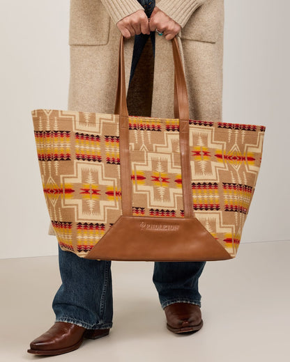 Pendleton Harding Tan Look West Wide Tote