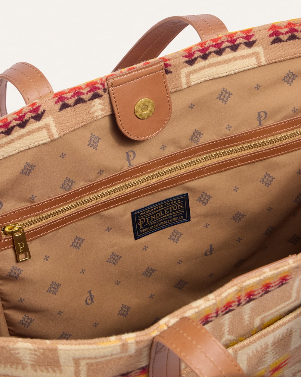 Pendleton Harding Tan Look West Wide Tote