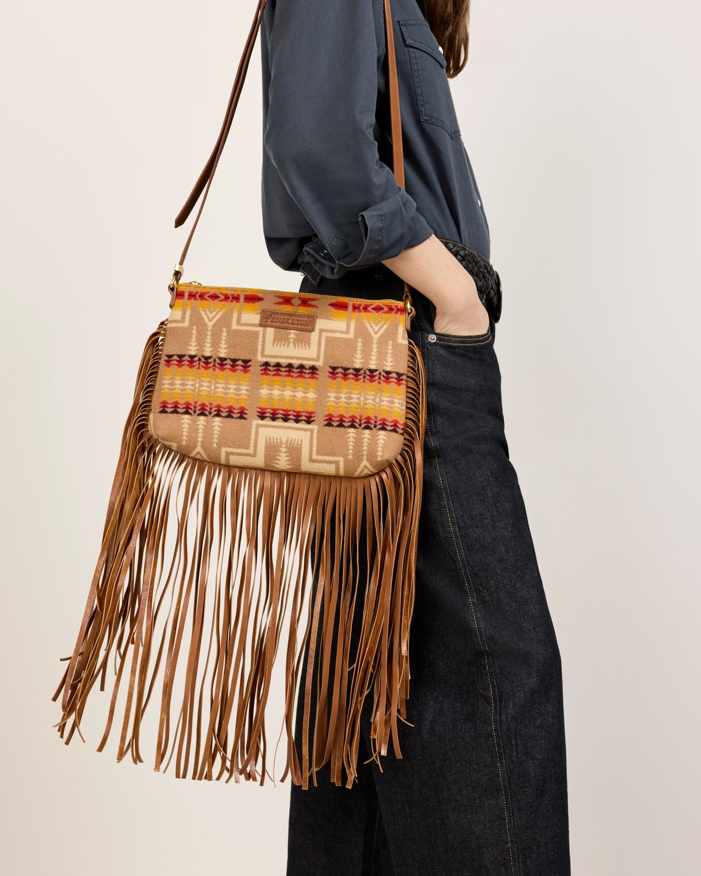 Pendleton Harding Tan Look West Crossbody Bag