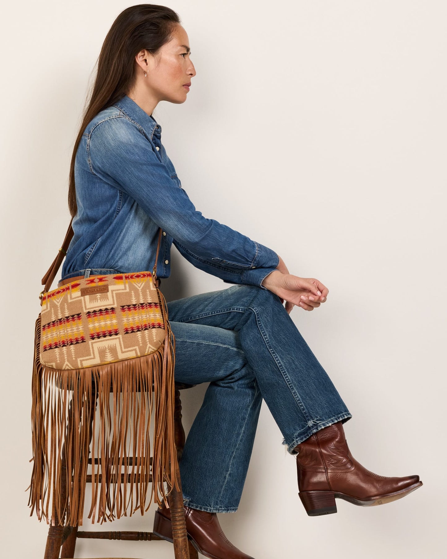 Pendleton Harding Tan Look West Crossbody Bag
