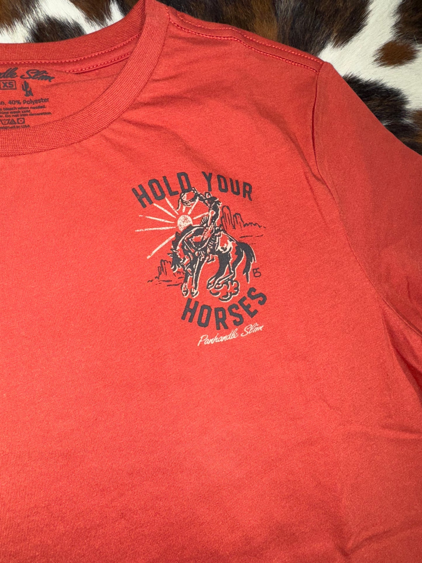 Panhandle Men's Rust Hold Your Horses T-Shirt