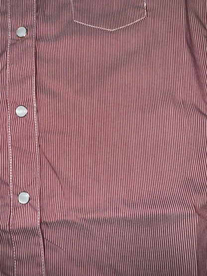 Panhandle Girl's Dark Dusty Rose Pinstripe Western Shirt