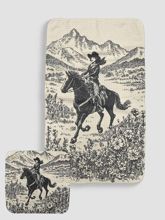 Meadow Cowgirl - Loom Loom Kitchen Towel Set