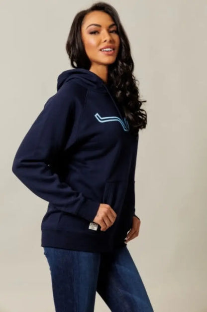 Clearance Kimes Ranch Women’s Outlier Hoodie Large / Navy Sale Women’s Pullover