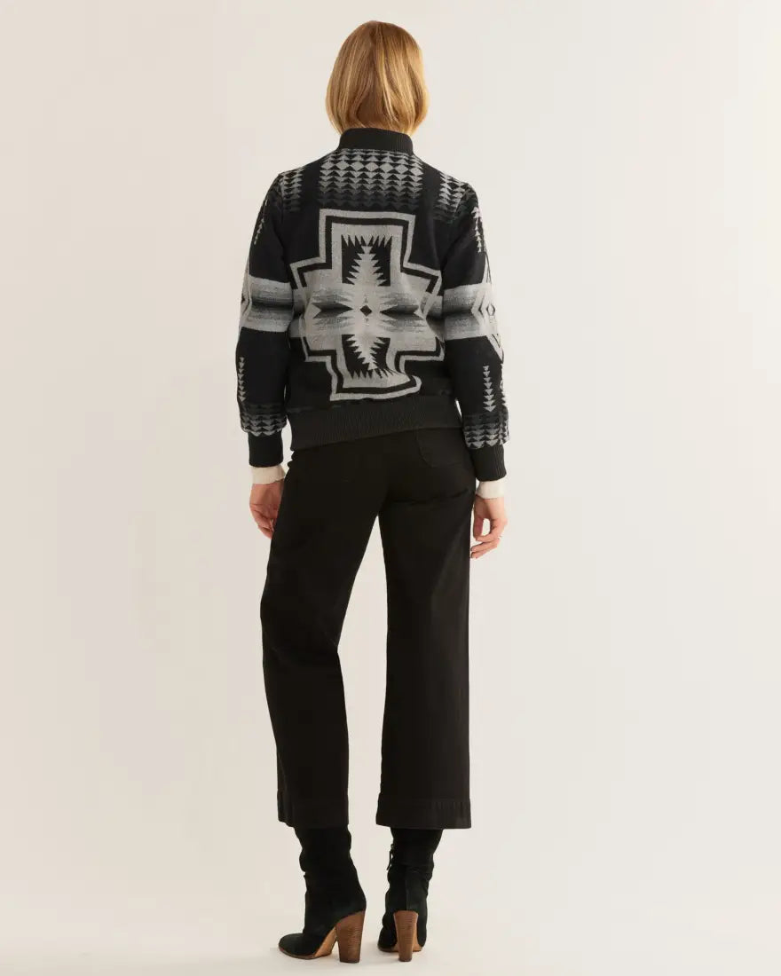 Pendleton Women’s Harding Black Wool Bomber Jacket Large Sale Women’s Coat