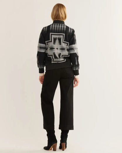 Pendleton Women’s Harding Black Wool Bomber Jacket Large Sale Women’s Coat