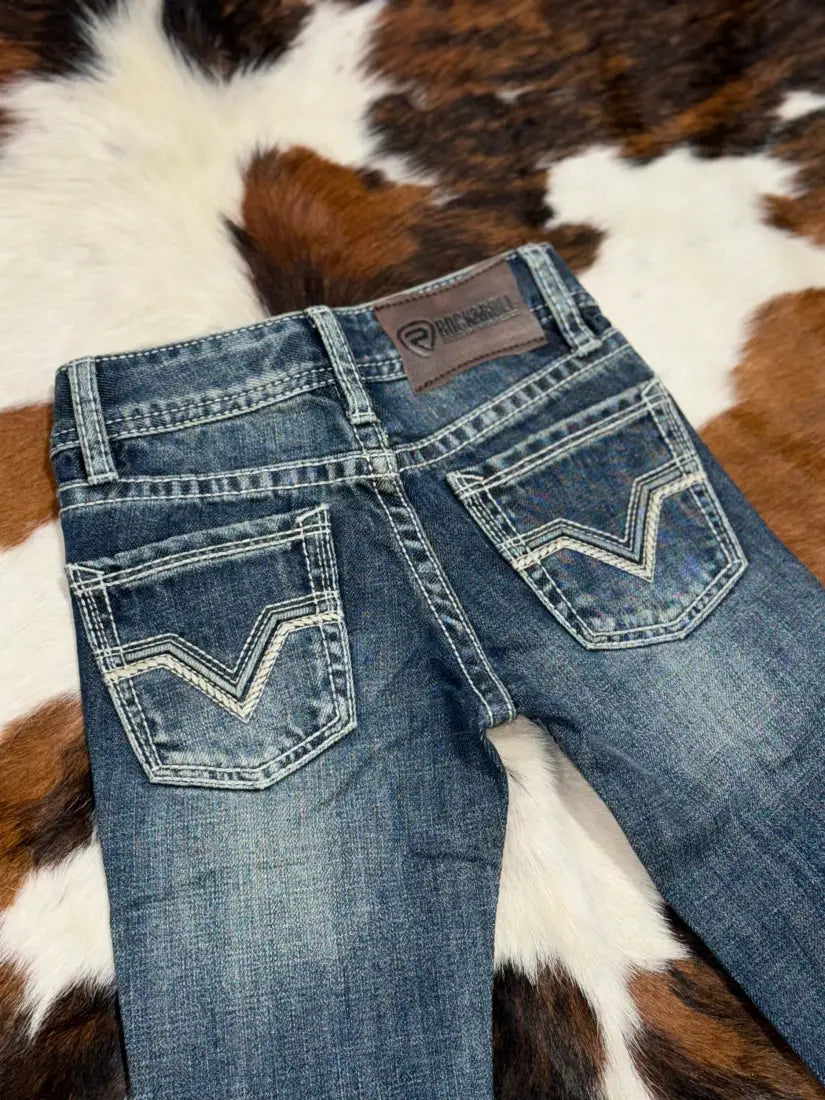 40% : Rock & Roll Boy’s BB Gun Ladder Stitch Bootcut Jean 7R Sale Boy’s Bottoms