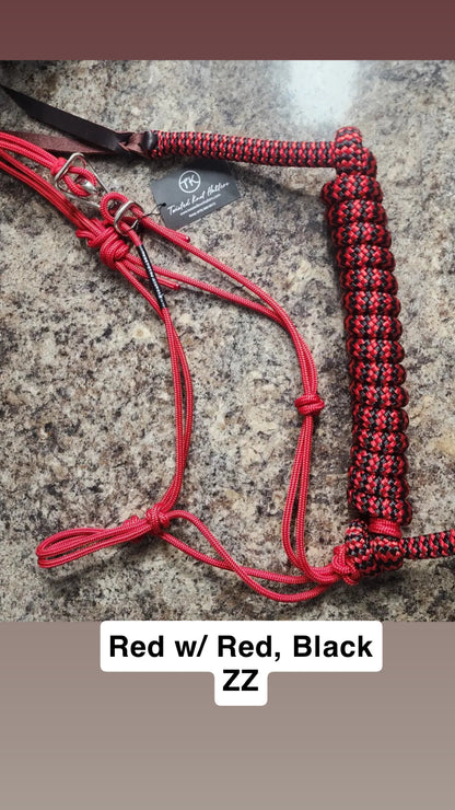 Twisted Knot Halters Rope Halter w/ Easy Off Clip & Lead