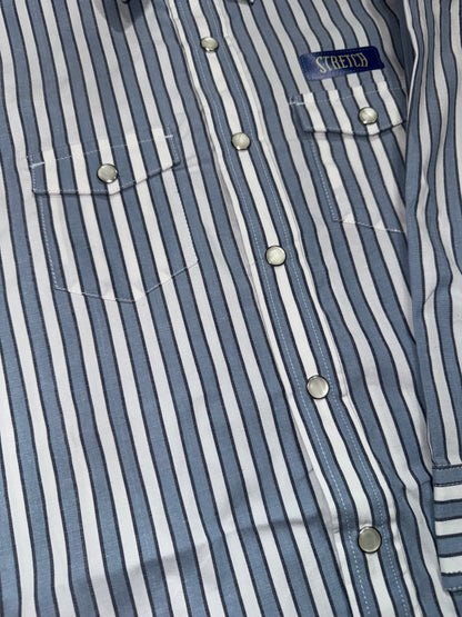 Panhandle Boy's Blue Stripe Western Shirt