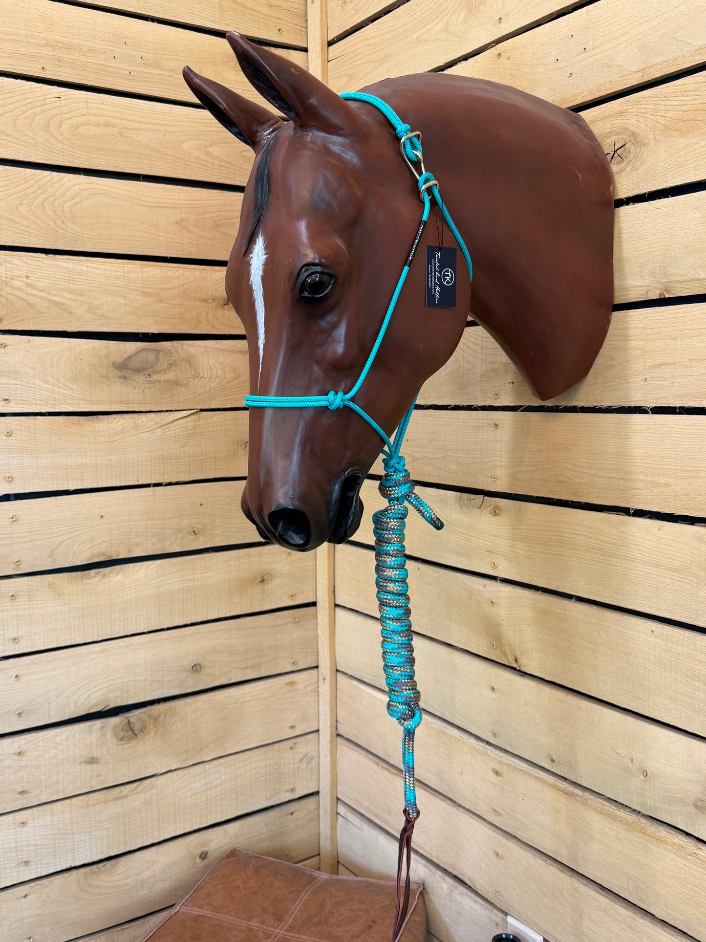 Twisted Knot Halters Rope Halter w/ Easy Off Clip & Lead