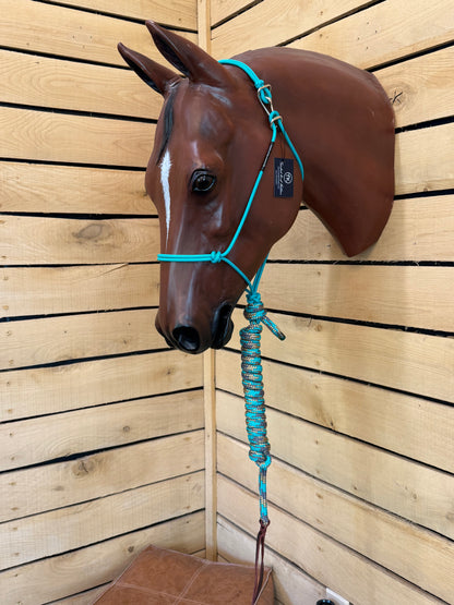 Twisted Knot Halters Rope Halter w/ Easy Off Clip & Lead