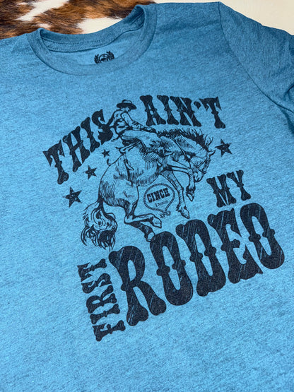 Cinch Boy's Heather Marine Ain't My First Rodeo T-Shirt