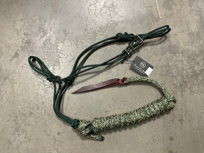 Twisted Knot Halters Rope Halter w/ Easy Off Clip & Lead