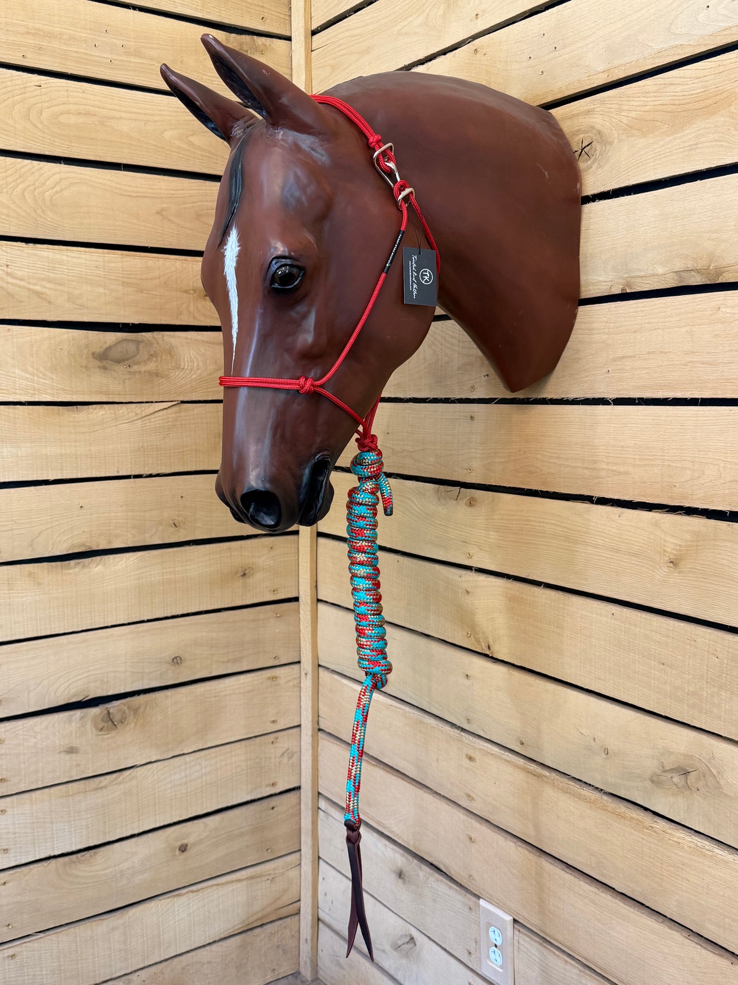 Twisted Knot Halters Rope Halter w/ Easy Off Clip & Lead